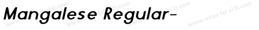 Mangalese Regular字体转换
